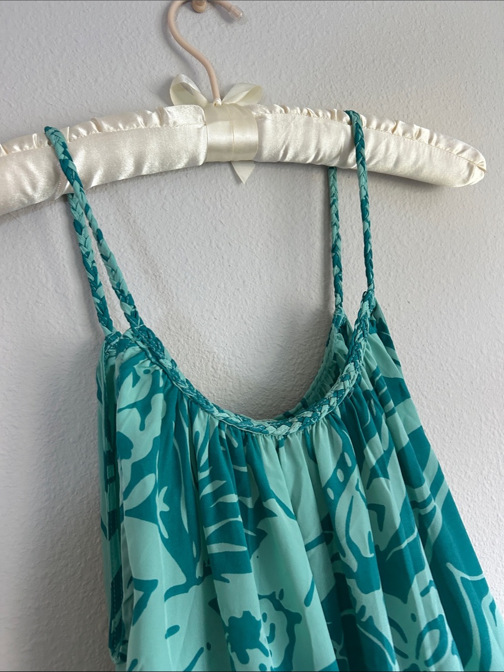 True Destinations Teal Tropical Maxi Dress - Picture 9 of 13